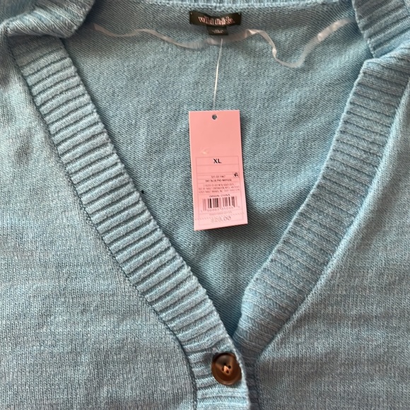 NWT Sky Blue Slouchy Oversized Button-Front Cardigan- XL - Picture 5 of 7